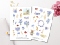 Preview: Weizen und Kornblumen Sticker Set